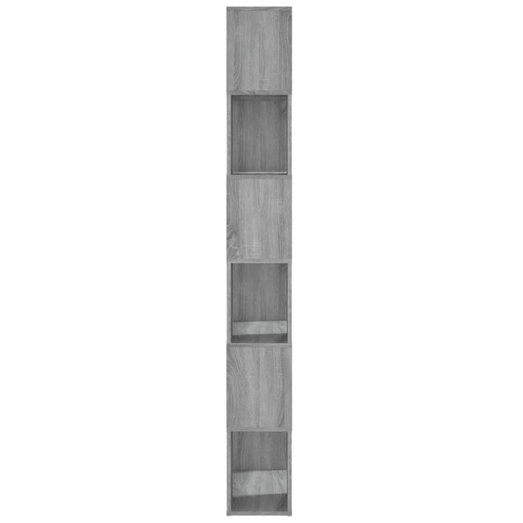 Ormarić za knjige / pregrada siva boja hrasta 60 x 24 x 186 cm