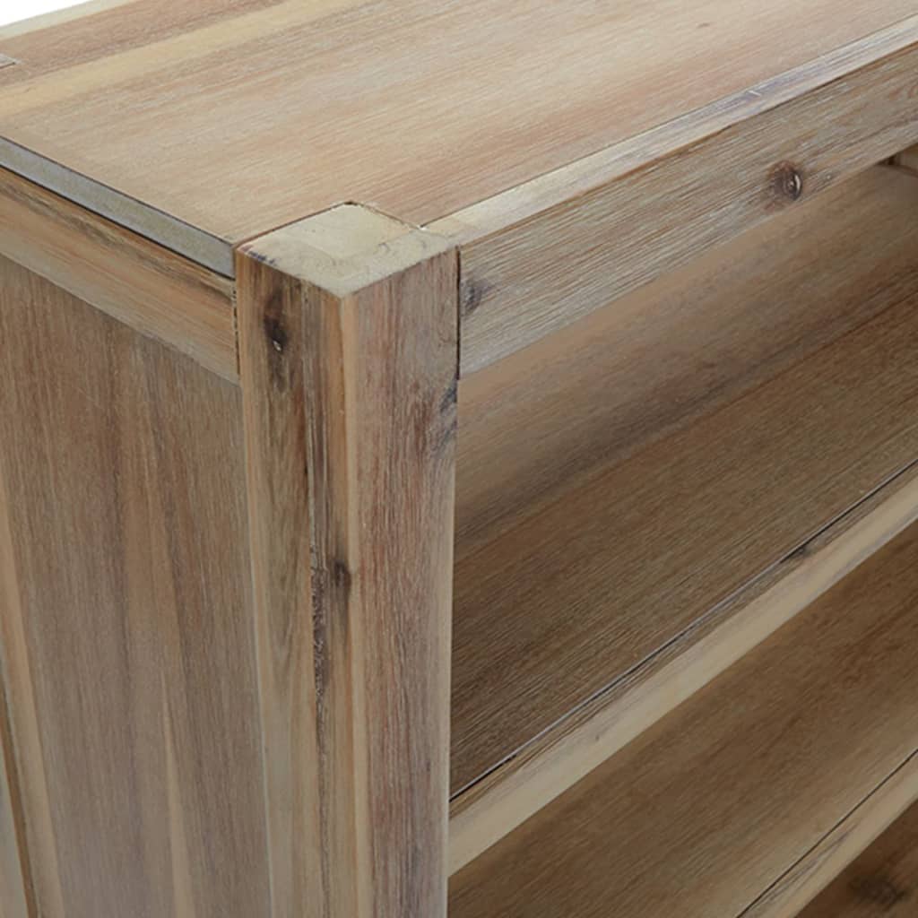 Polica za knjige s 4 razine 80x30x170 cm masivno bagremovo drvo