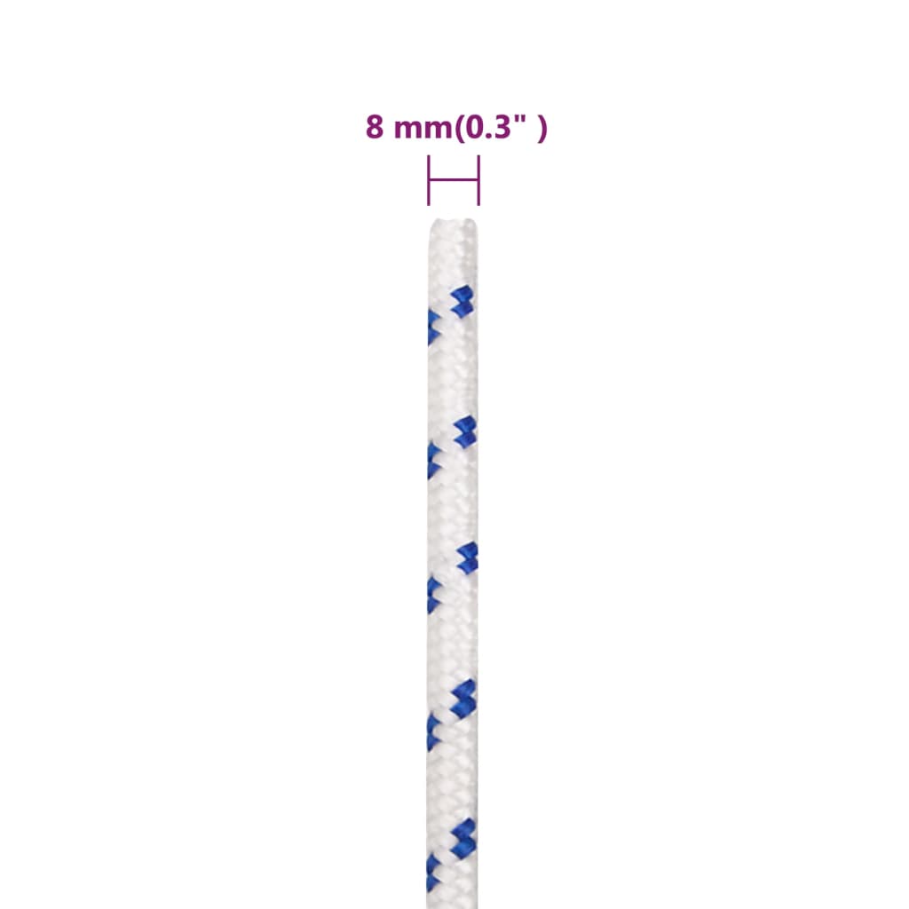 Brodski konop bijeli 8 mm 25 m od polipropilena