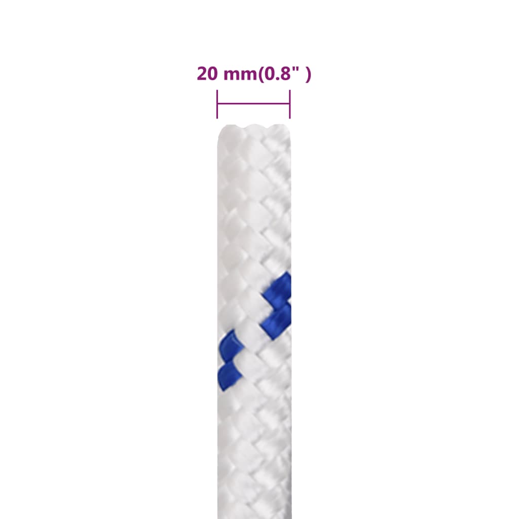 Brodski konop bijeli 20 mm 25 m od polipropilena
