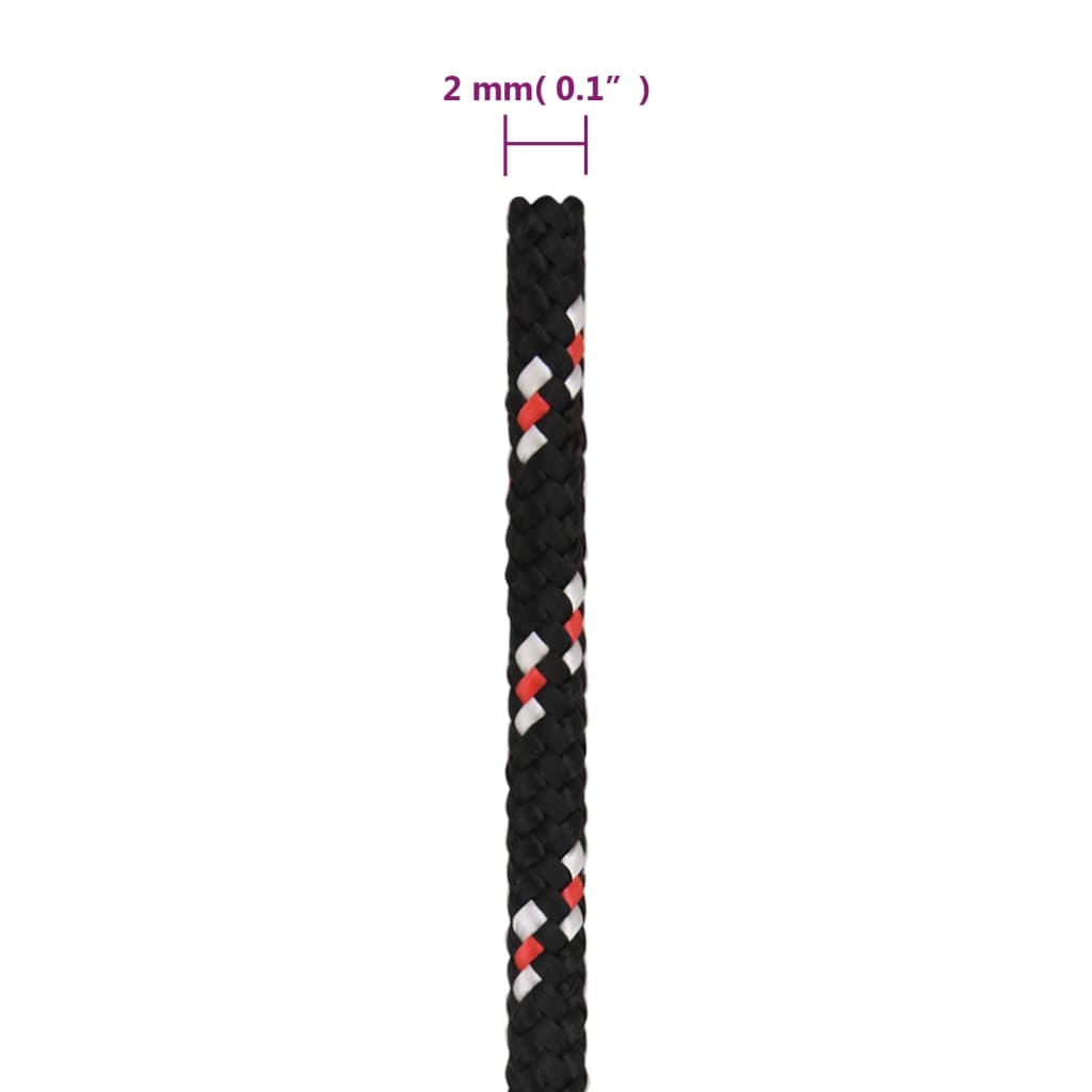 Brodski konop crni 2 mm 25 m od polipropilena