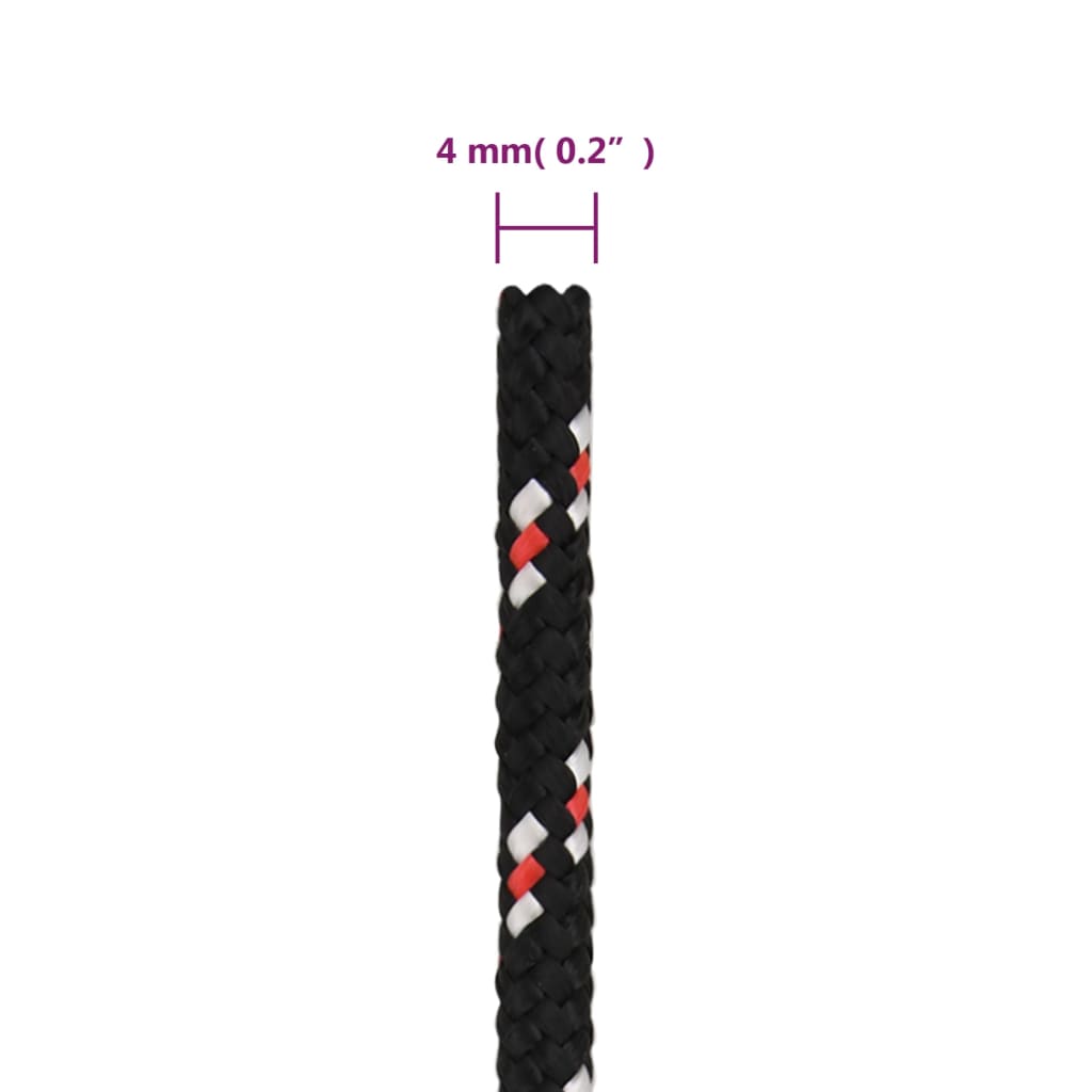 Brodski konop crni 4 mm 250 m od polipropilena