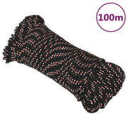 Brodski konop crni 5 mm 100 m od polipropilena