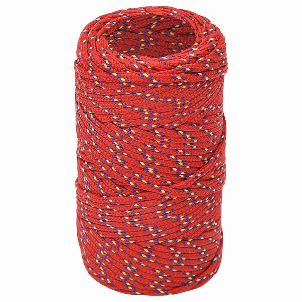 Brodski konop crveni 2 mm 50 m od polipropilena