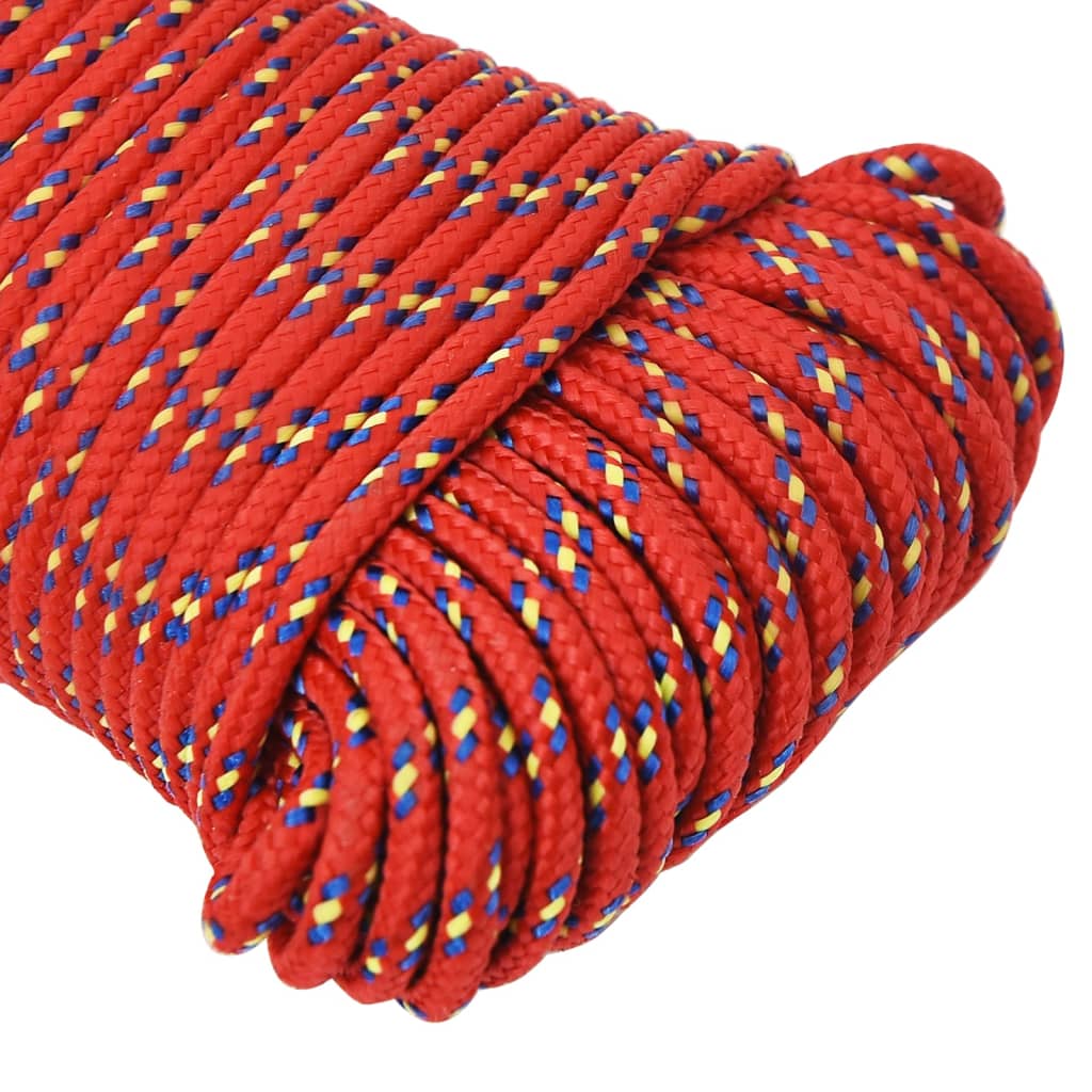 Brodski konop crveni 4 mm 25 m od polipropilena