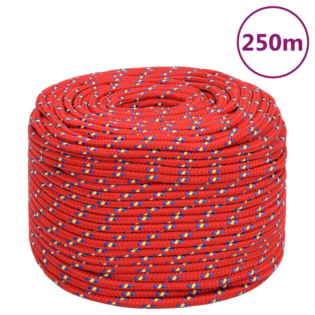 Brodski konop crveni 6 mm 250 m od polipropilena