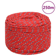 Brodski konop crveni 8 mm 250 m od polipropilena