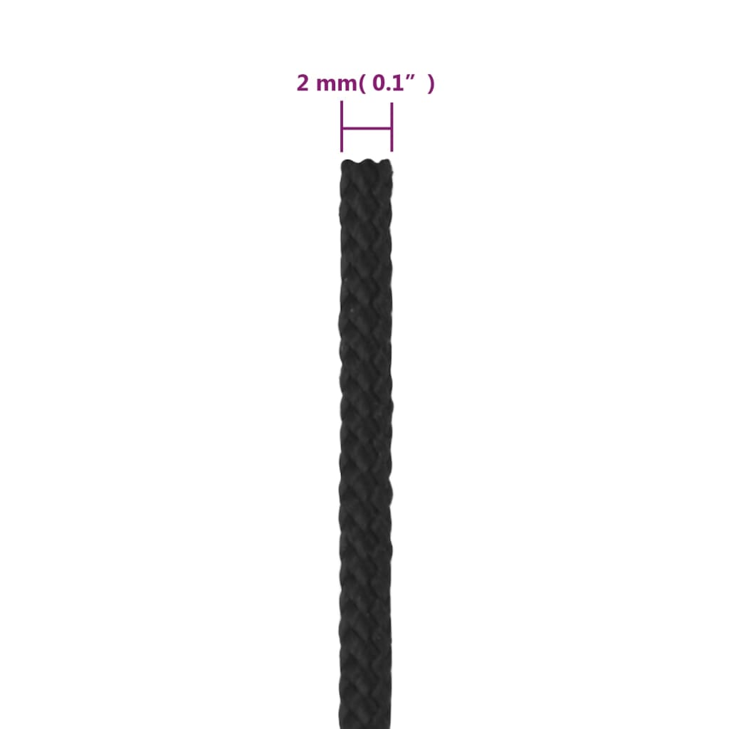 Brodski konop tamnocrni 2 mm 100 m od polipropilena