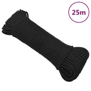 Brodski konop tamnocrni 4 mm 25 m od polipropilena
