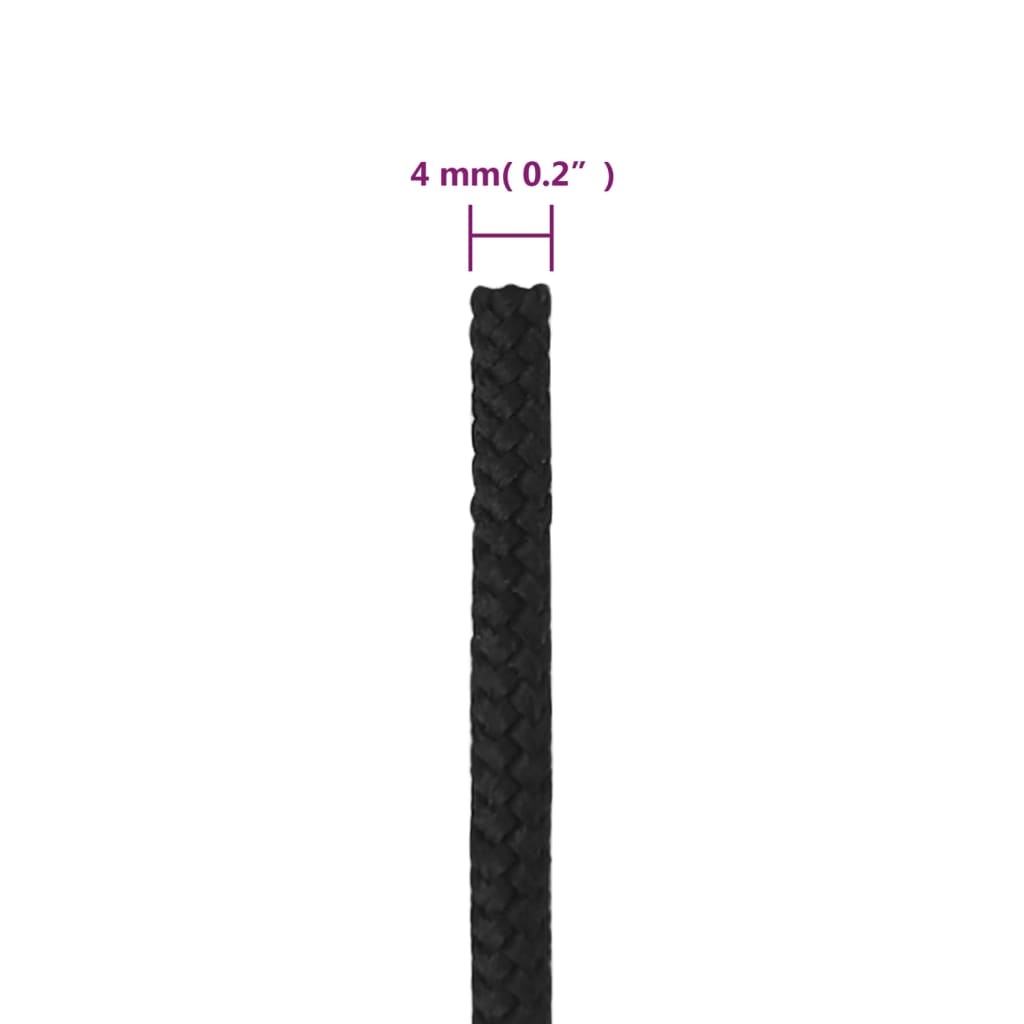 Brodski konop tamnocrni 4 mm 500 m od polipropilena