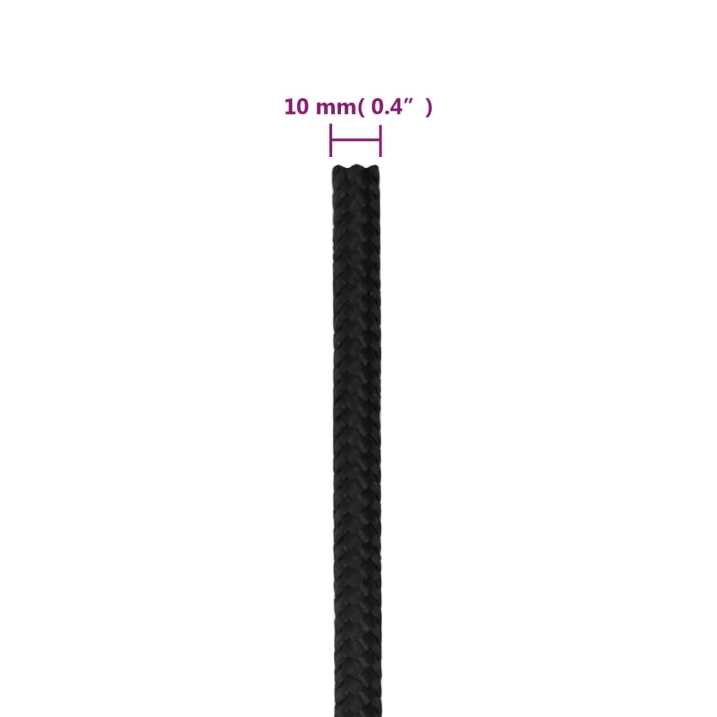 Brodski konop tamnocrni 10 mm 50 m od polipropilena