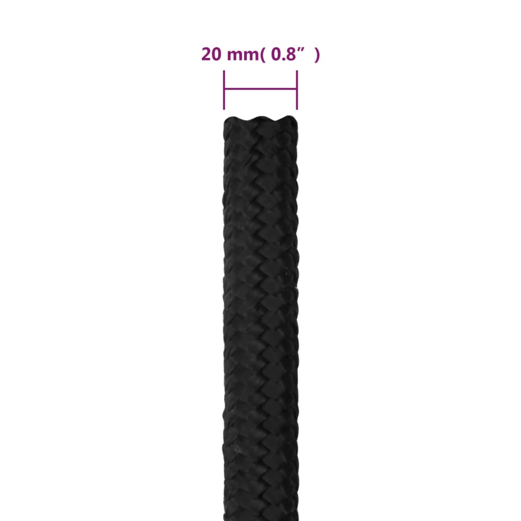 Brodski konop tamnocrni 20 mm 50 m od polipropilena