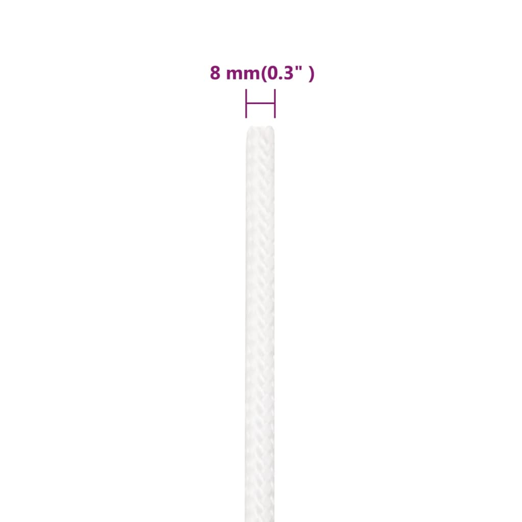 Brodski konop svjetlobijeli 8 mm 25 m od polipropilena