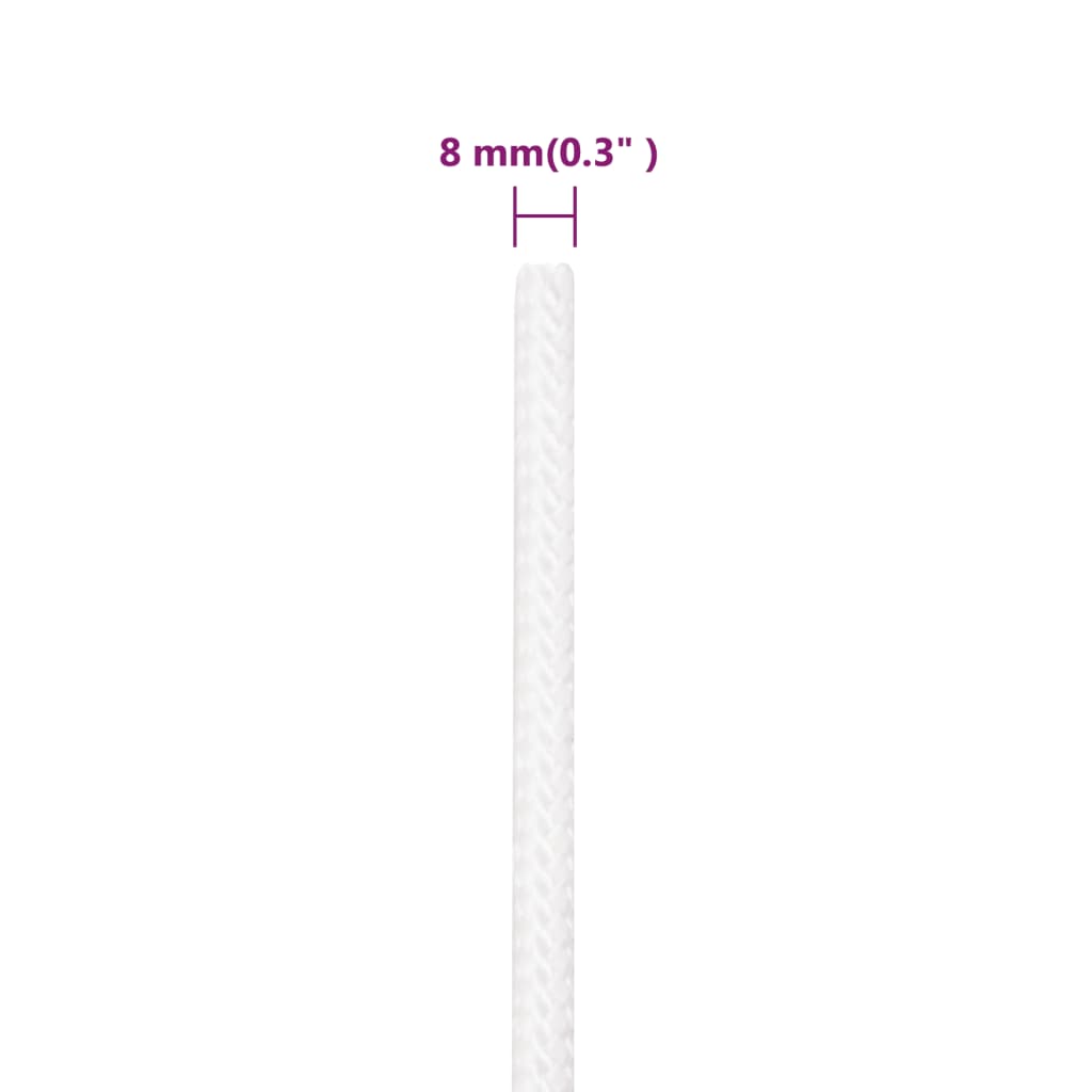 Brodski konop svjetlobijeli 8 mm 250 m od polipropilena