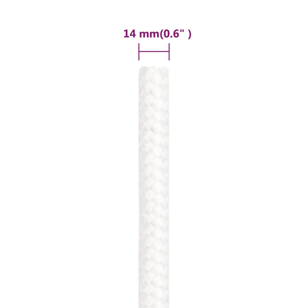Brodski konop svjetlobijeli 14 mm 25 m od polipropilena