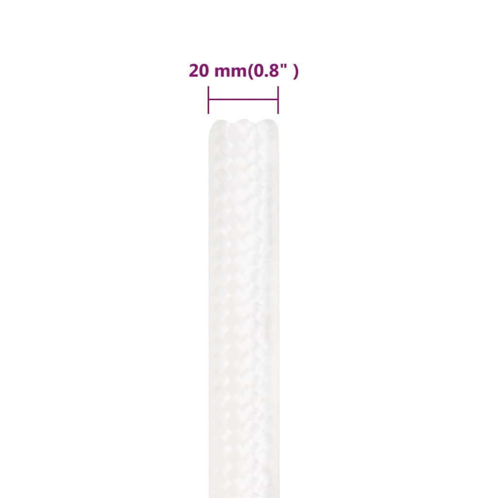 Brodski konop svjetlobijeli 20 mm 25 m od polipropilena