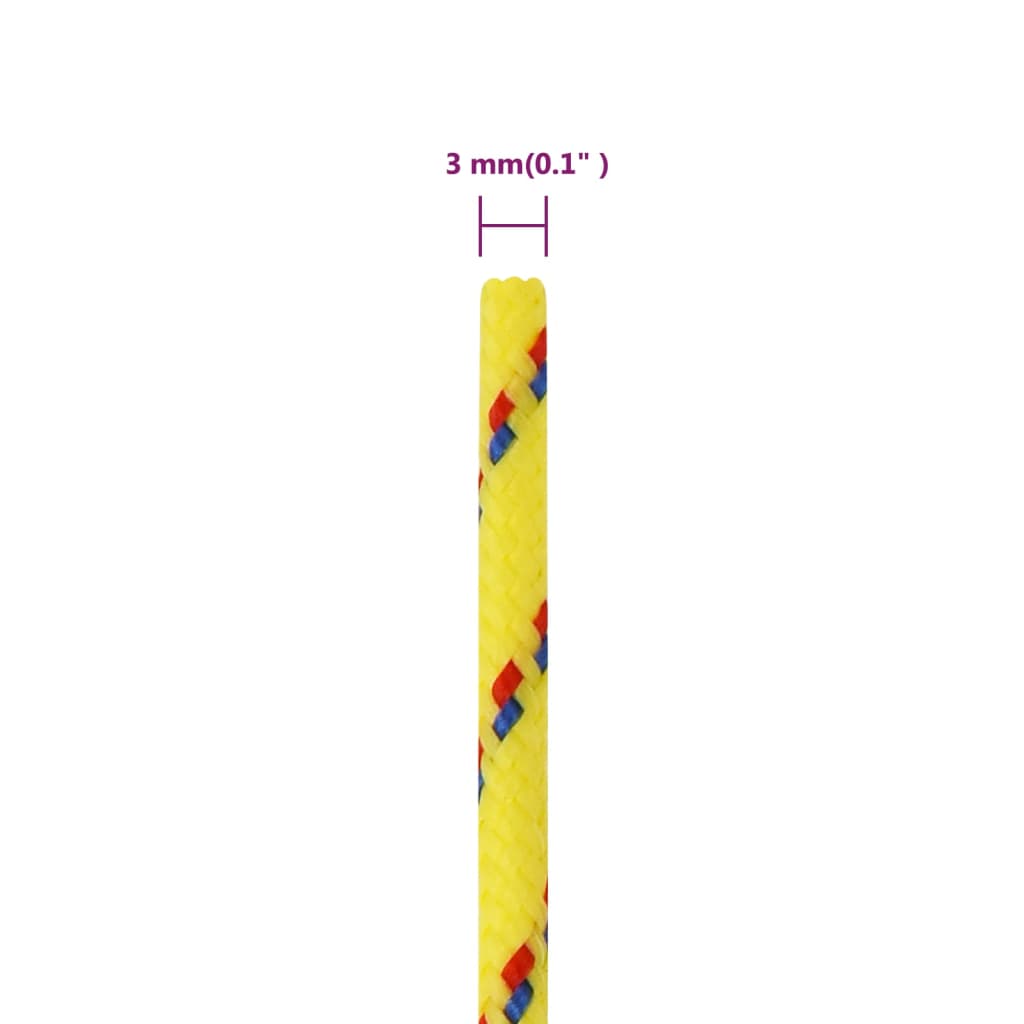 Brodski konop žuti 3 mm 250 m od polipropilena