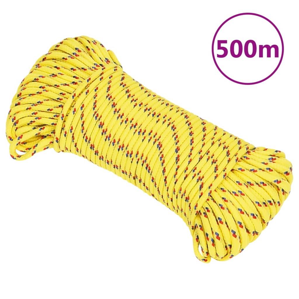 Brodski konop žuti 4 mm 500 m od polipropilena
