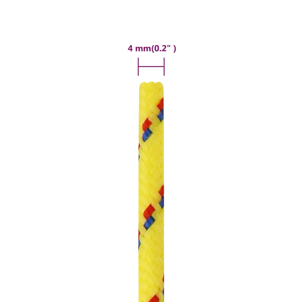 Brodski konop žuti 4 mm 500 m od polipropilena