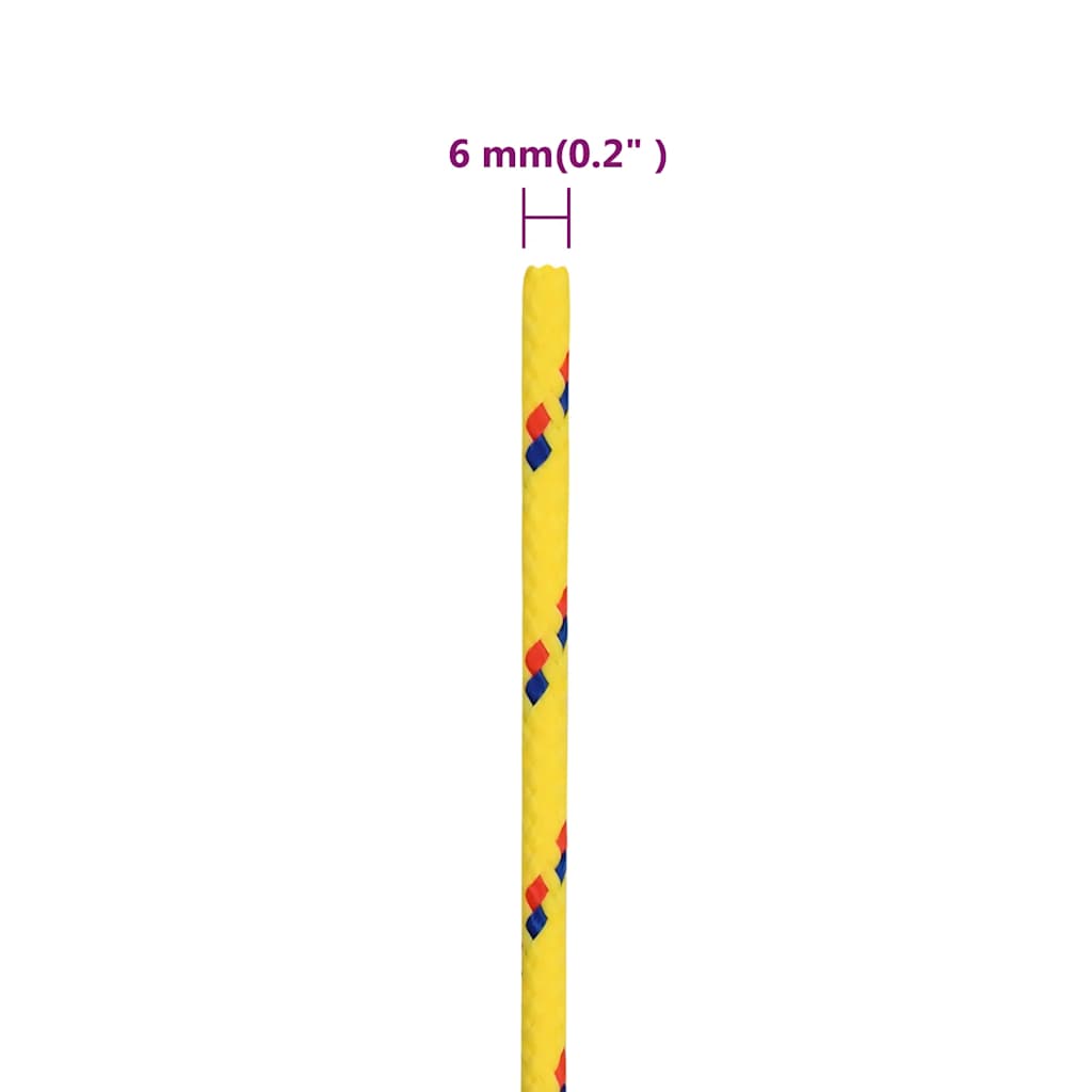 Brodski konop žuti 6 mm 25 m od polipropilena