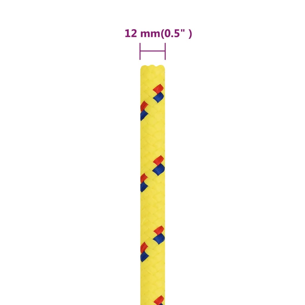 Brodski konop žuti 12 mm 25 m od polipropilena