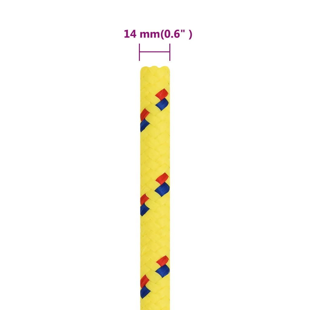 Brodski konop žuti 14 mm 50 m od polipropilena