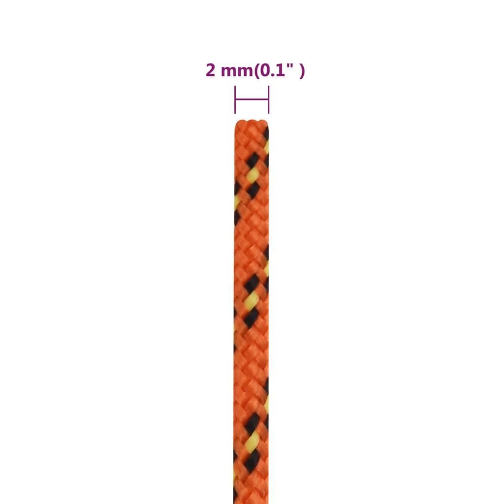 Brodski konop narančasti 2 mm 100 m od polipropilena
