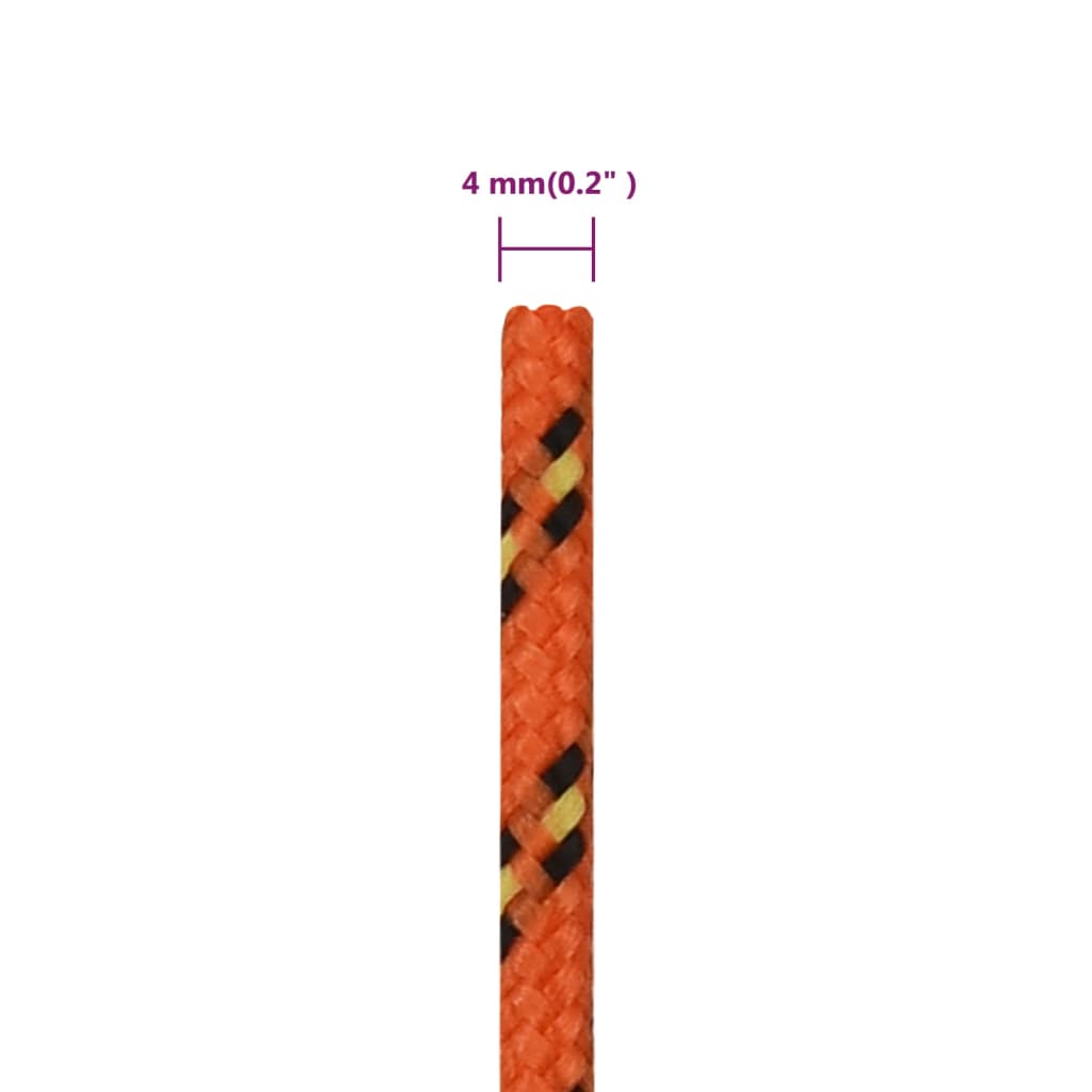 Brodski konop narančasti 4 mm 25 m od polipropilena