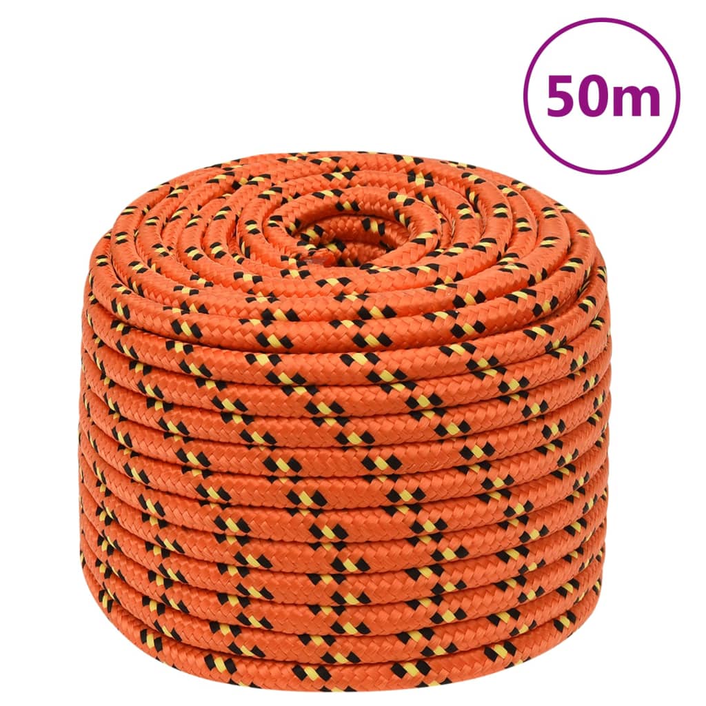 Brodski konop narančasti 12 mm 50 m od polipropilena