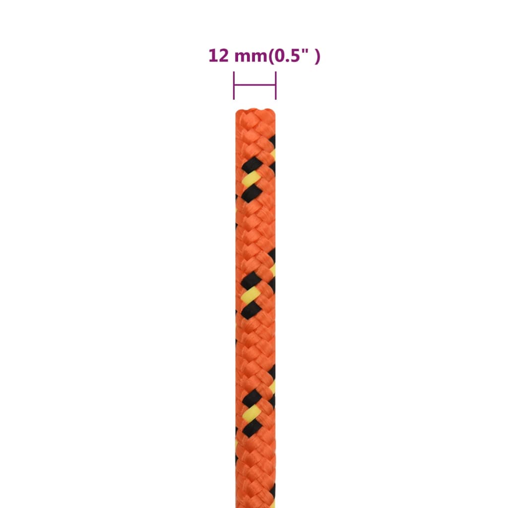 Brodski konop narančasti 12 mm 100 m od polipropilena