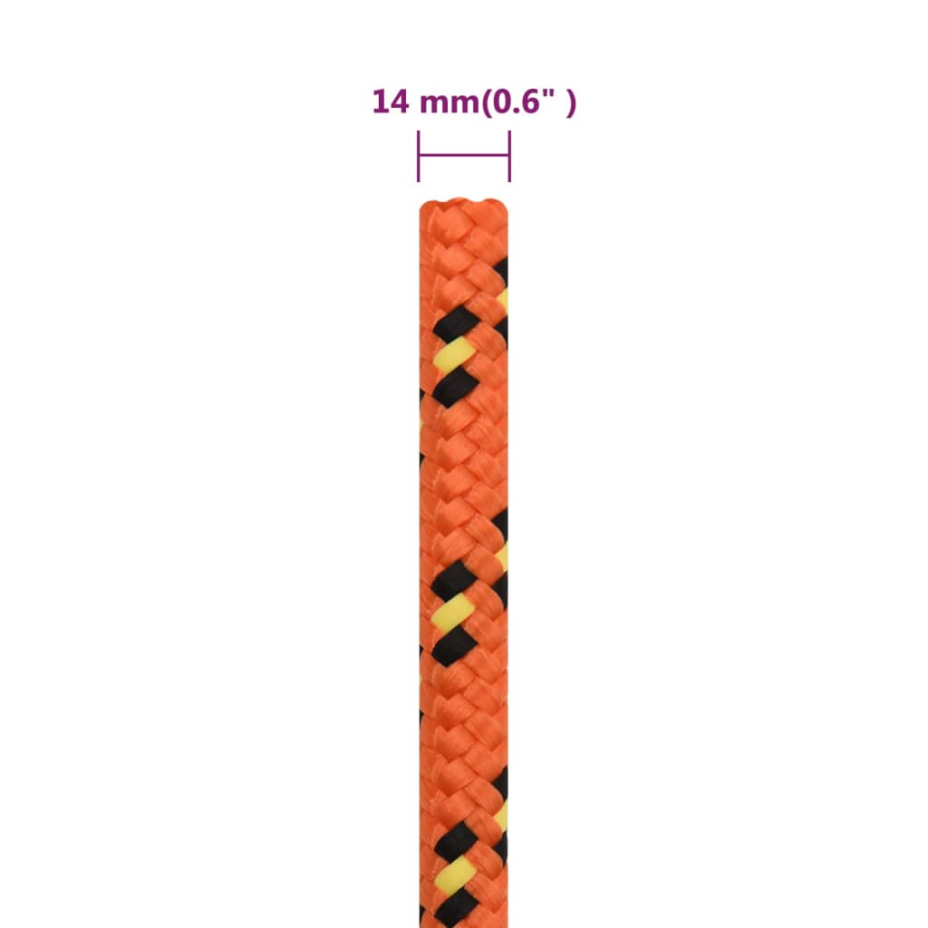 Brodski konop narančasti 14 mm 100 m od polipropilena