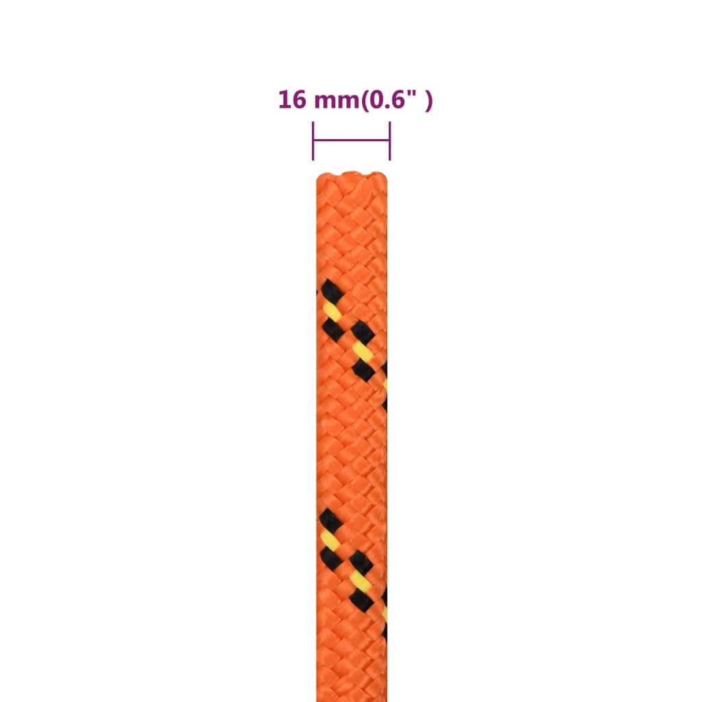 Brodski konop narančasti 16 mm 100 m od polipropilena