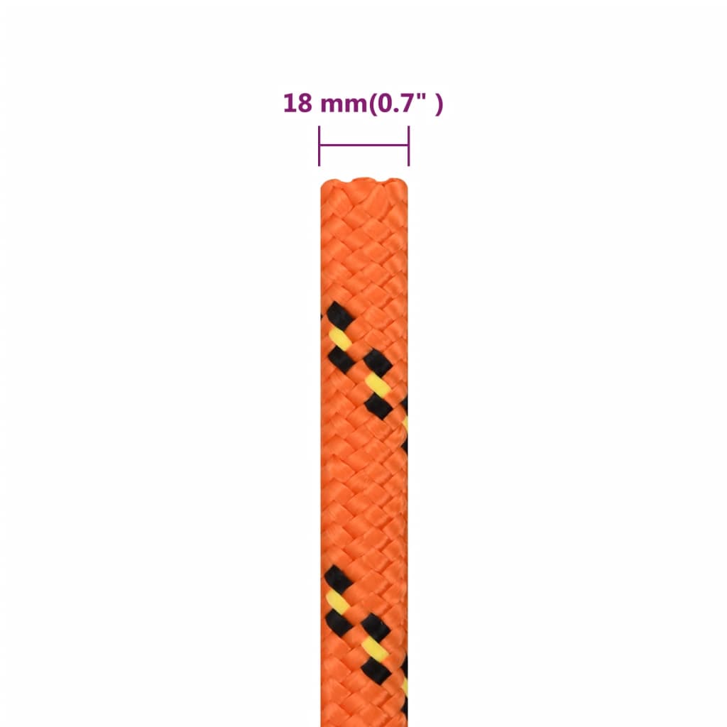 Brodski konop narančasti 18 mm 100 m od polipropilena