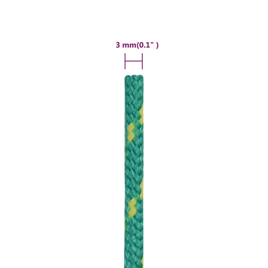 Brodski konop zeleni 3 mm 50 m od polipropilena