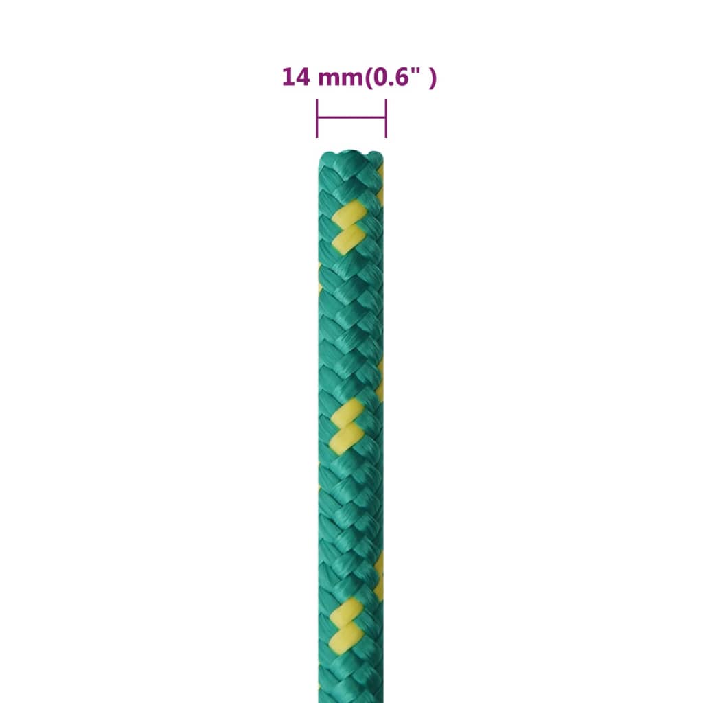 Brodski konop zeleni 14 mm 25 m od polipropilena