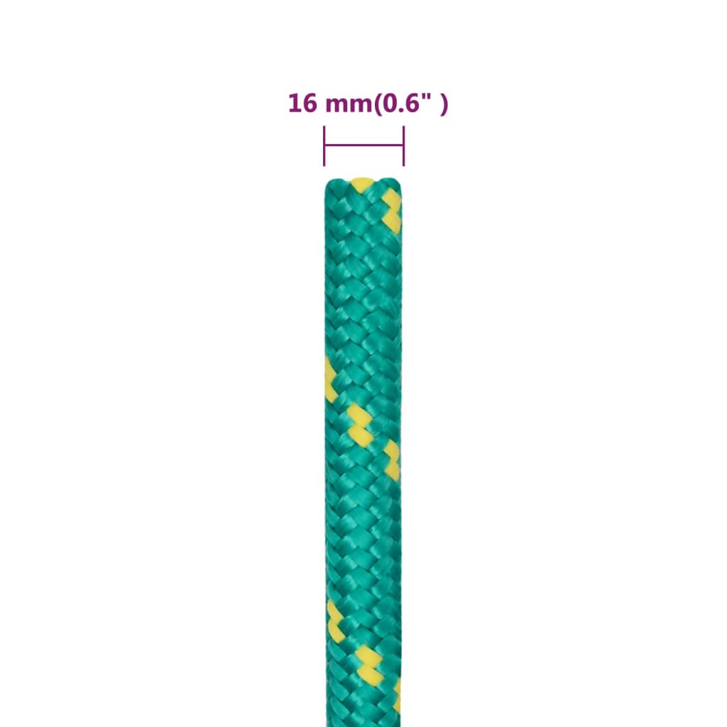 Brodski konop zeleni 16 mm 25 m od polipropilena
