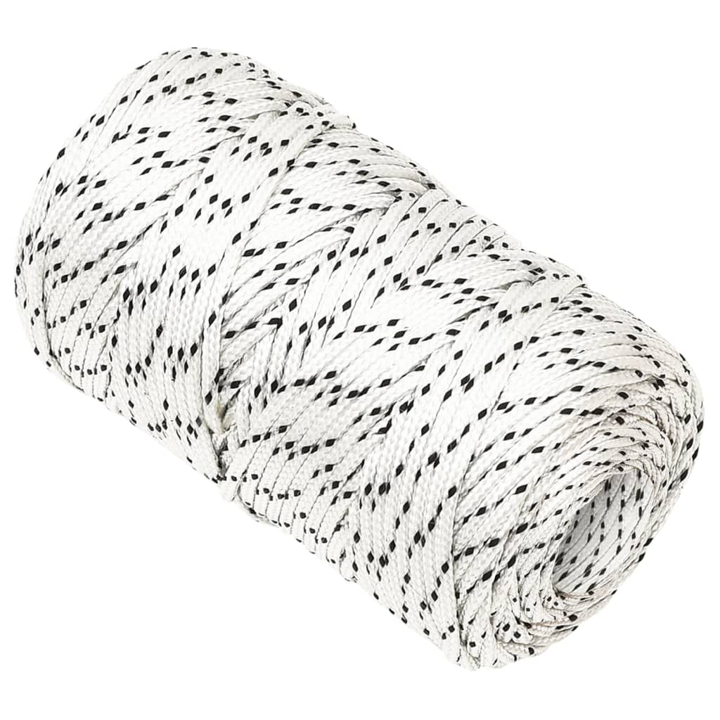 Pleteni brodski konop bijeli 2 mm x 500 m poliesterski