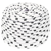 Pleteni brodski konop bijeli 10 mm x 25 m poliesterski