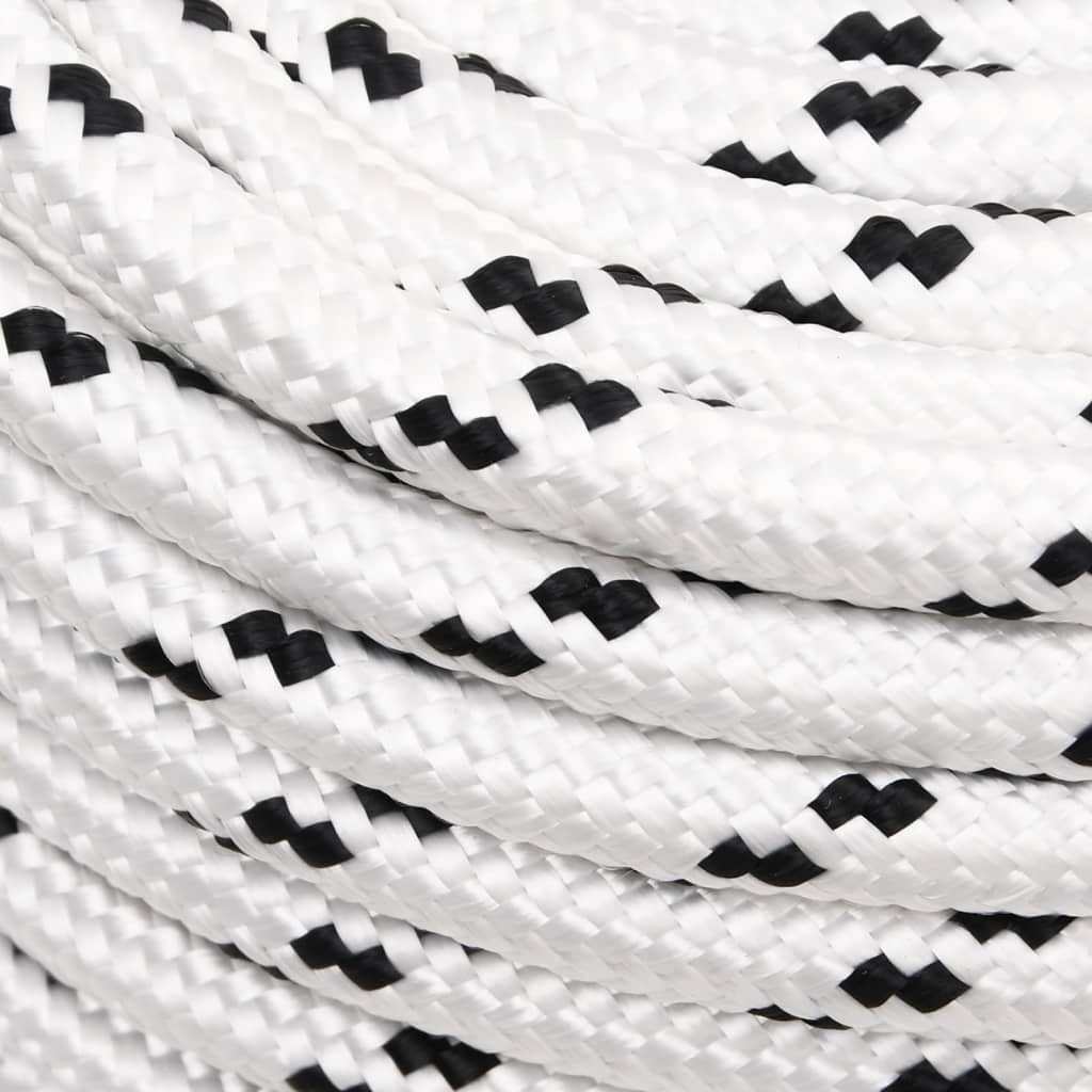 Pleteni brodski konop bijeli 14 mm x 100 m poliesterski