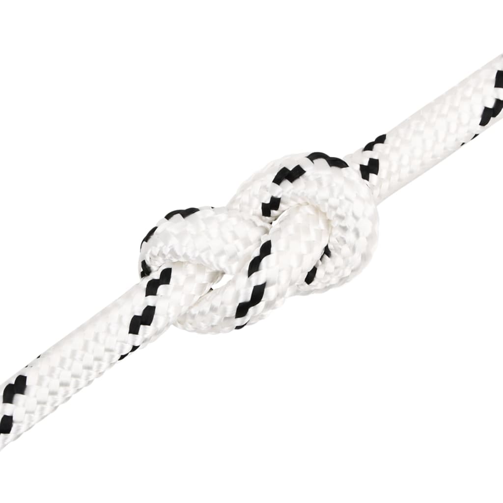 Pleteni brodski konop bijeli 16 mm x 25 m poliesterski
