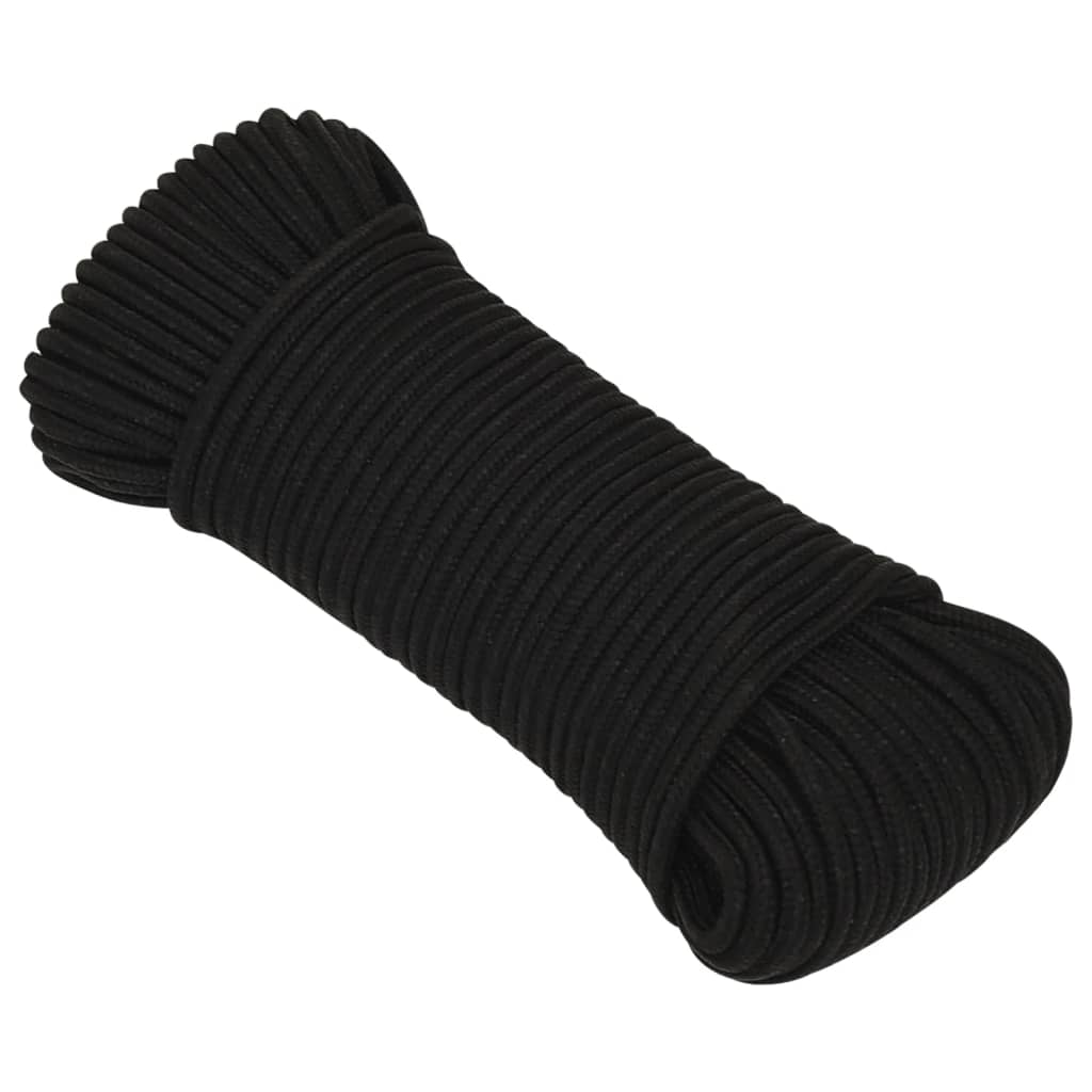 Radno uže crno 5 mm 100 m poliestersko