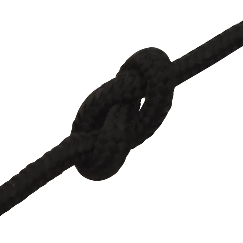 Radno uže crno 5 mm 100 m poliestersko