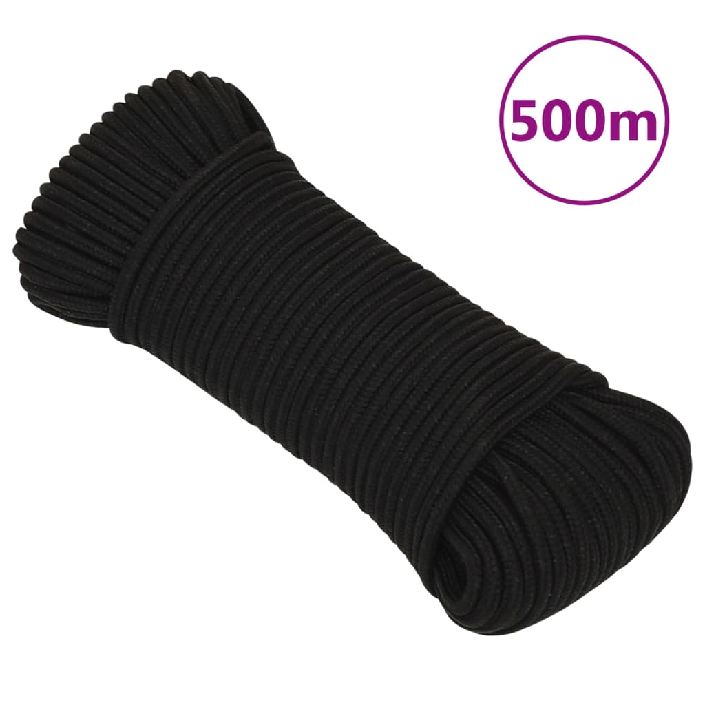 Radno uže crno 5 mm 500 m poliestersko