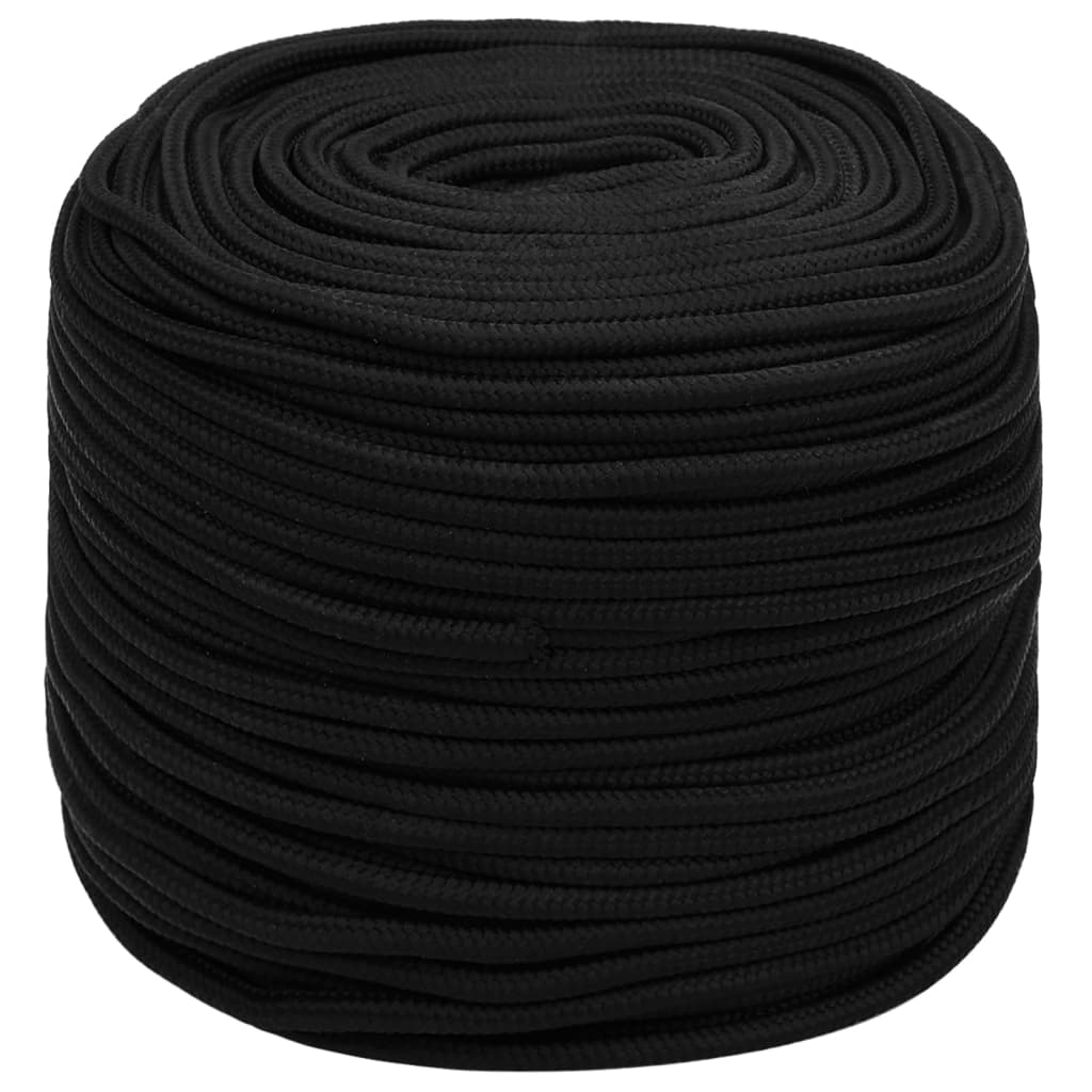 Radno uže crno 8 mm 25 m poliestersko