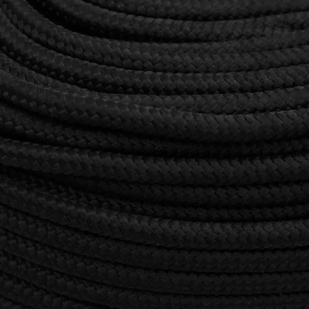 Radno uže crno 10 mm 25 m poliestersko