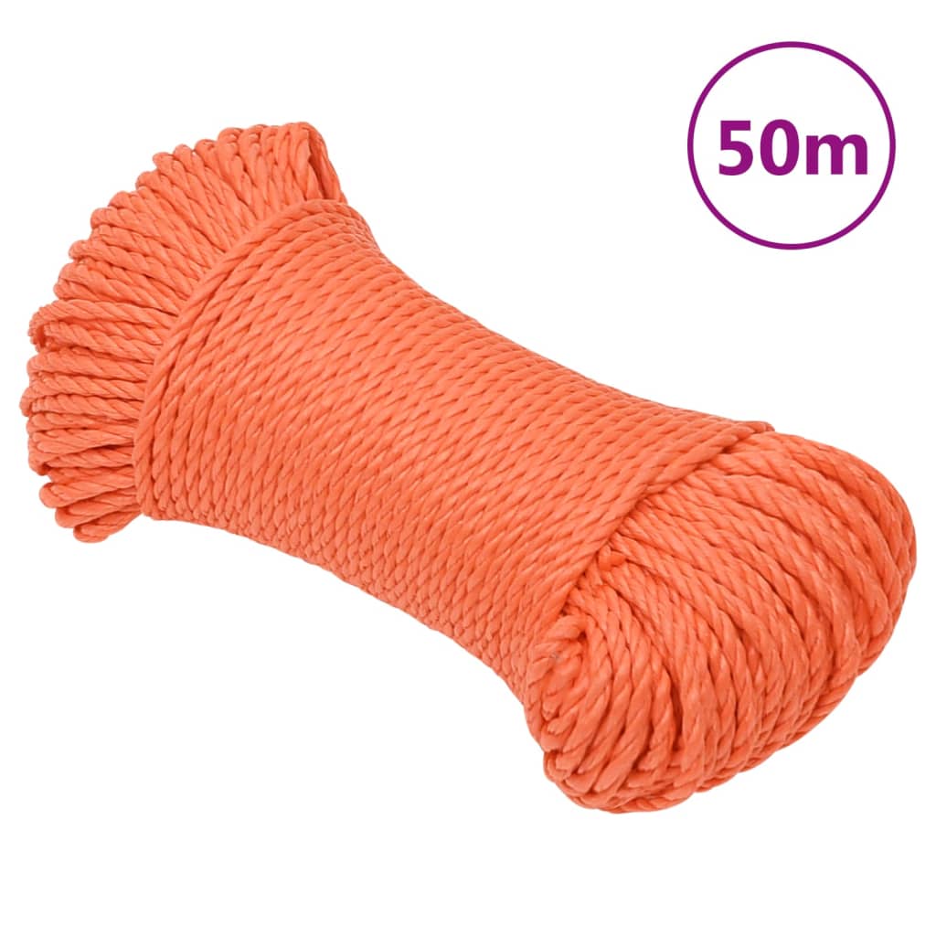 Radno uže narančasto 8 mm 50 m od polipropilena
