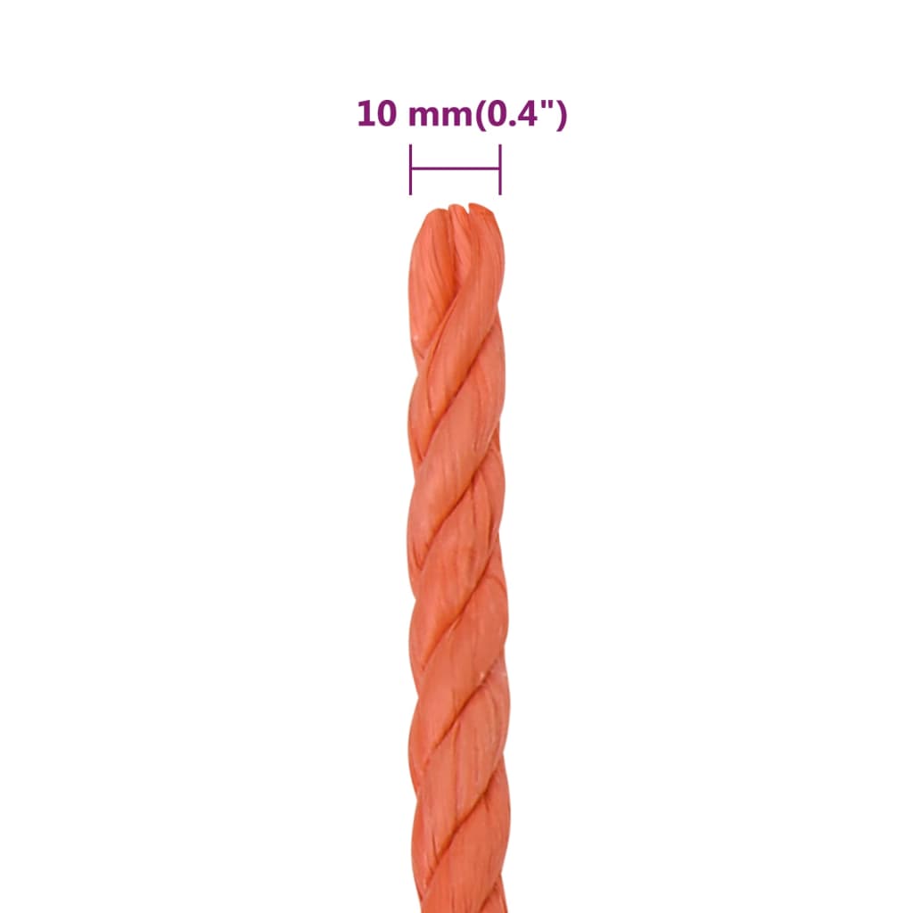 Radno uže narančasti 10 mm 50 m od polipropilena