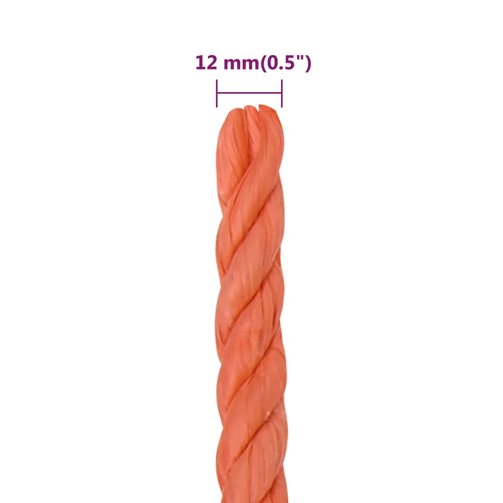 Radno uže narančasti 12 mm 25 m od polipropilena