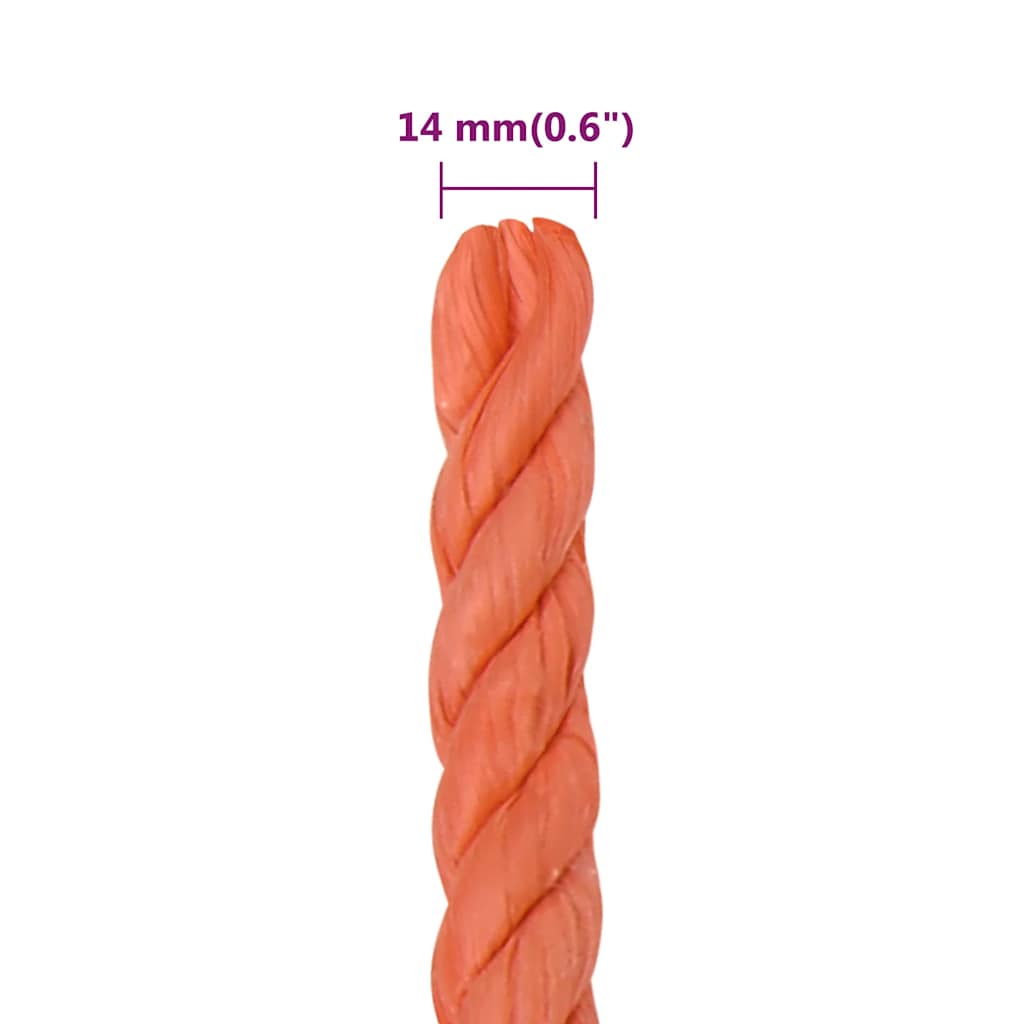 Radno uže narančasti 14 mm 50 m od polipropilena