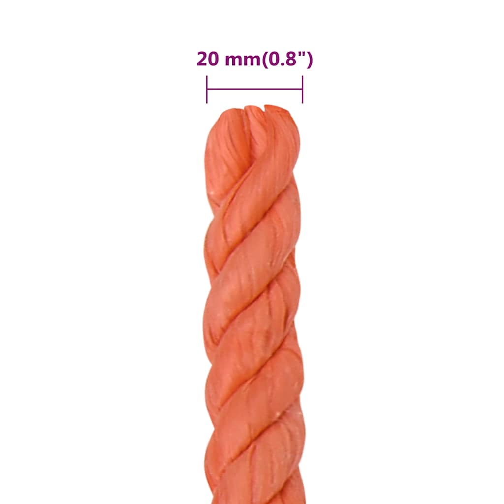 Radno uže narančasti 20 mm 50 m od polipropilena